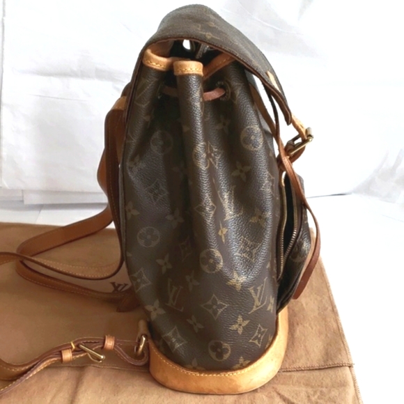 Authentic LOUIS VUITTON LV Monogram Canvas Montsouris Backpack good cond… - Picture 6 of 17